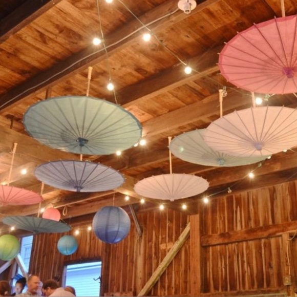 Pink Japanese Parasol Chinese Nylon Umbrella for Photos Costumes Wedding Sz 32” - Picture 3 of 12